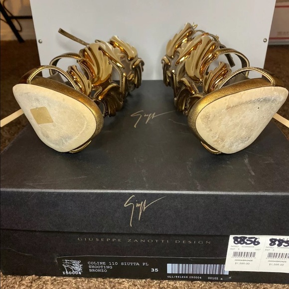 giuseppe zanotti cruel summer gold heel sandal - Picture 6 of 8